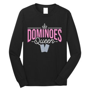 Dominoes Queen Play Domino Mexican Domino Long Sleeve Shirt