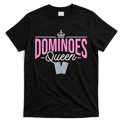 Dominoes Queen Play Domino Mexican Domino T-Shirt
