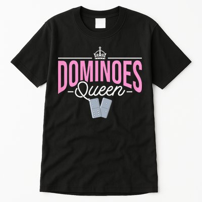 Dominoes Queen Play Domino Mexican Domino Tall T-Shirt