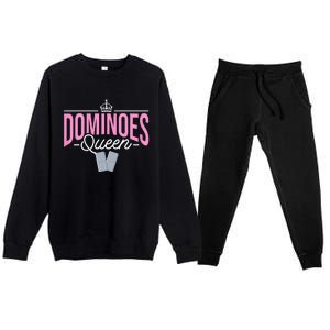 Dominoes Queen Play Domino Mexican Domino Premium Crewneck Sweatsuit Set