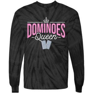 Dominoes Queen Play Domino Mexican Domino Tie-Dye Long Sleeve Shirt