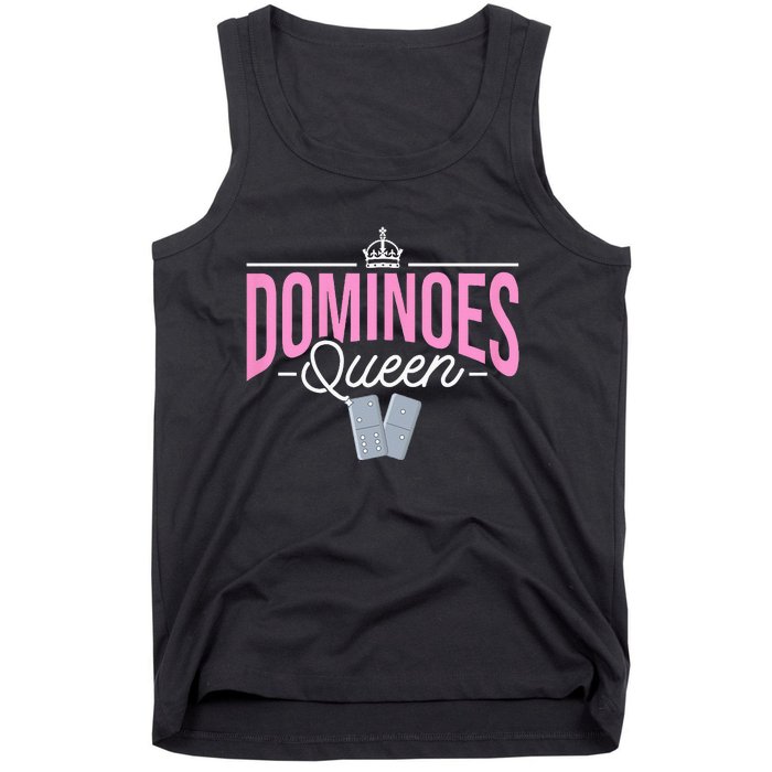 Dominoes Queen Play Domino Mexican Domino Tank Top