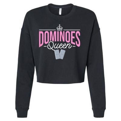 Dominoes Queen Play Domino Mexican Domino Cropped Pullover Crew