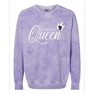 Dominoes Queen Play Domino Mexican Domino Colorblast Crewneck Sweatshirt