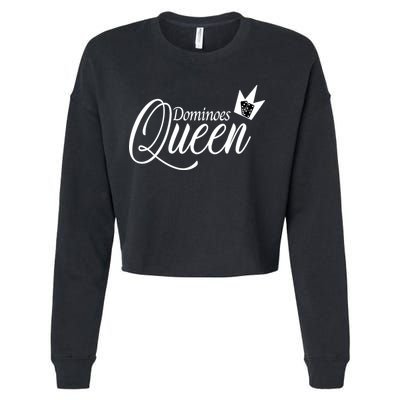 Dominoes Queen Play Domino Mexican Domino Cropped Pullover Crew