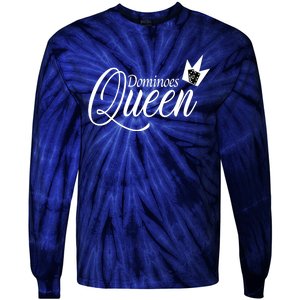 Dominoes Queen Play Domino Mexican Domino Tie-Dye Long Sleeve Shirt