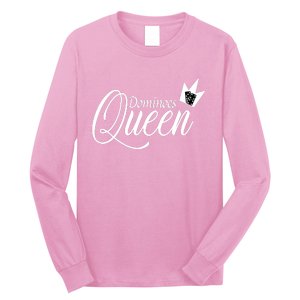 Dominoes Queen Play Domino Mexican Domino Long Sleeve Shirt