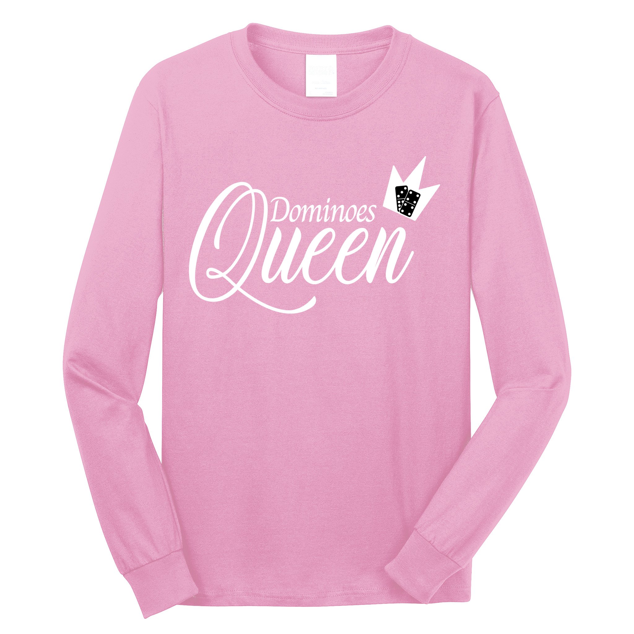 Dominoes Queen Play Domino Mexican Domino Long Sleeve Shirt