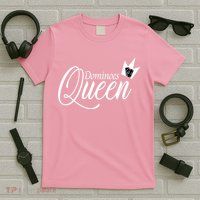 Dominoes Queen Play Domino Mexican Domino T-Shirt