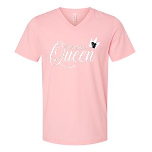 Dominoes Queen Play Domino Mexican Domino V-Neck T-Shirt