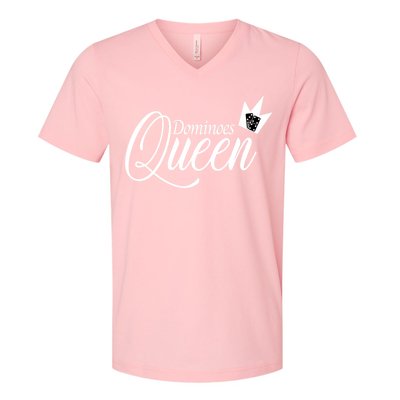 Dominoes Queen Play Domino Mexican Domino V-Neck T-Shirt