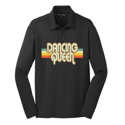 Dancing Queen Roller Disco Outfit 70s Costume For Women Silk Touch Performance Long Sleeve Polo