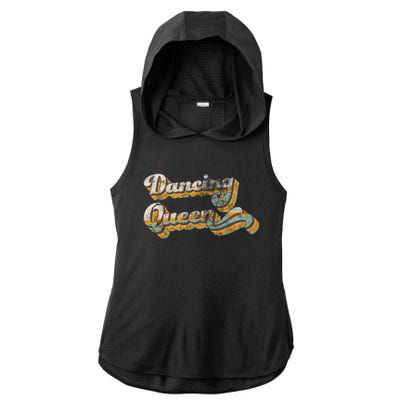 Dancing Queen Retro 1970s Vintage Gift Ladies PosiCharge Tri-Blend Wicking Draft Hoodie Tank