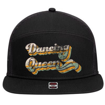 Dancing Queen Retro 1970s Vintage Gift 7 Panel Mesh Trucker Snapback Hat