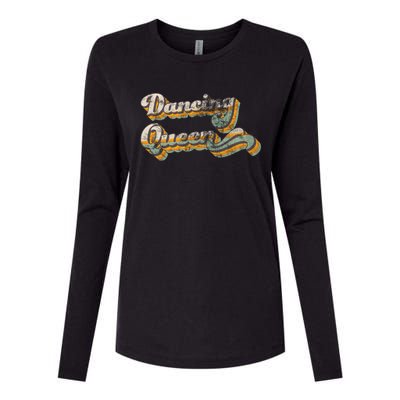 Dancing Queen Retro 1970s Vintage Gift Womens Cotton Relaxed Long Sleeve T-Shirt