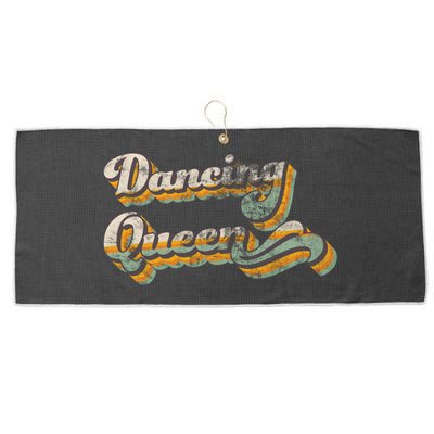 Dancing Queen Retro 1970s Vintage Gift Large Microfiber Waffle Golf Towel