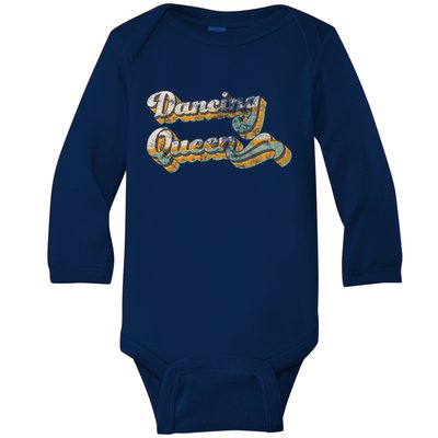 Dancing Queen Retro 1970s Vintage Gift Baby Long Sleeve Bodysuit