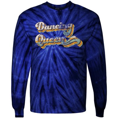 Dancing Queen Retro 1970s Vintage Gift Tie-Dye Long Sleeve Shirt