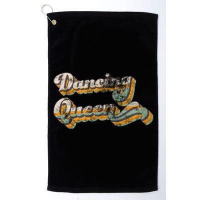 Dancing Queen Retro 1970s Vintage Gift Platinum Collection Golf Towel