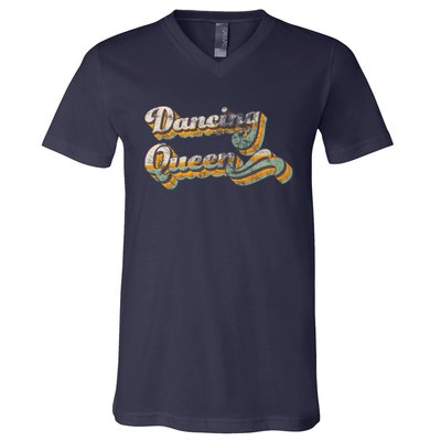 Dancing Queen Retro 1970s Vintage Gift V-Neck T-Shirt