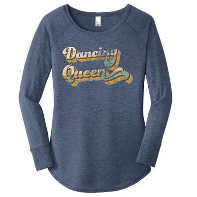 Dancing Queen Retro 1970s Vintage Gift Women's Perfect Tri Tunic Long Sleeve Shirt