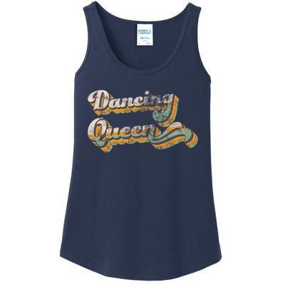 Dancing Queen Retro 1970s Vintage Gift Ladies Essential Tank