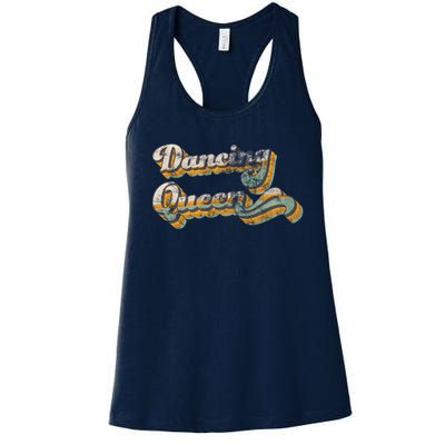 Dancing Queen Retro 1970s Vintage Gift Women's Racerback Tank