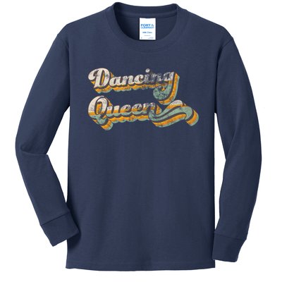 Dancing Queen Retro 1970s Vintage Gift Kids Long Sleeve Shirt