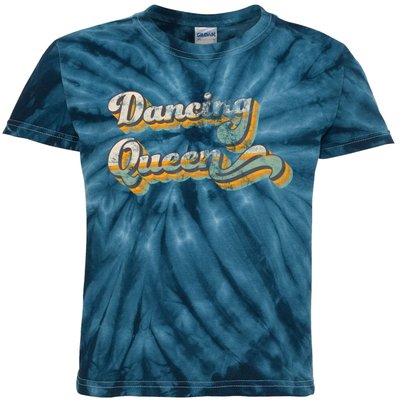 Dancing Queen Retro 1970s Vintage Gift Kids Tie-Dye T-Shirt