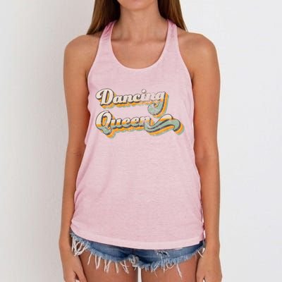 Dancing Queen Retro 1970s Vintage Gift Women's Knotted Racerback Tank