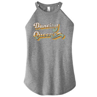 Dancing Queen Retro 1970s Vintage Gift Women's Perfect Tri Rocker Tank