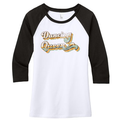 Dancing Queen Retro 1970s Vintage Gift Women's Tri-Blend 3/4-Sleeve Raglan Shirt