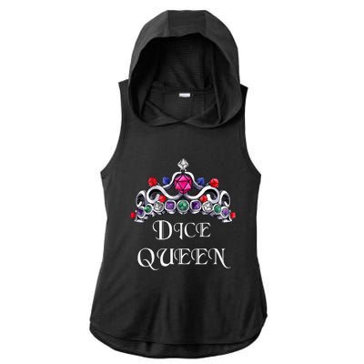 Dice Queen Role-playing Ladies PosiCharge Tri-Blend Wicking Draft Hoodie Tank