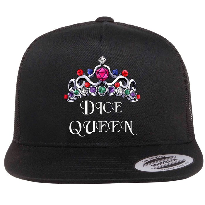 Dice Queen Role-playing Flat Bill Trucker Hat