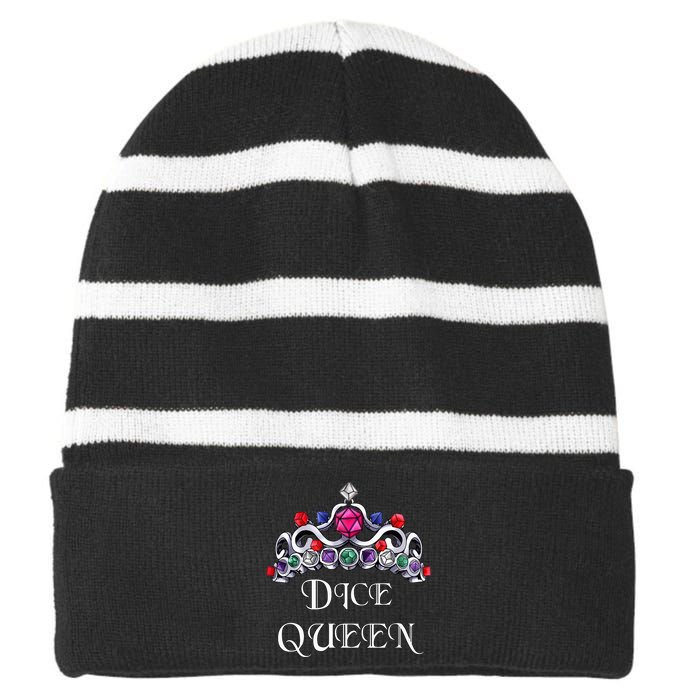 Dice Queen Role-playing Striped Beanie with Solid Band