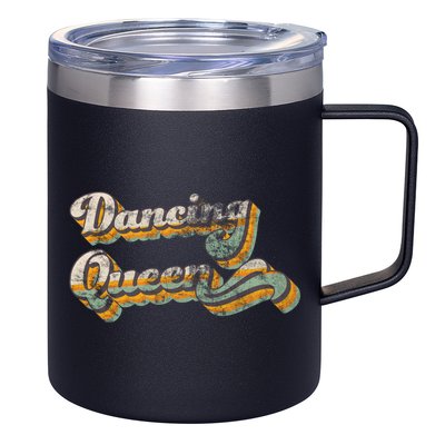 Dancing Queen Retro 1970s Vintage Gift 12oz Stainless Steel Coffee Mug
