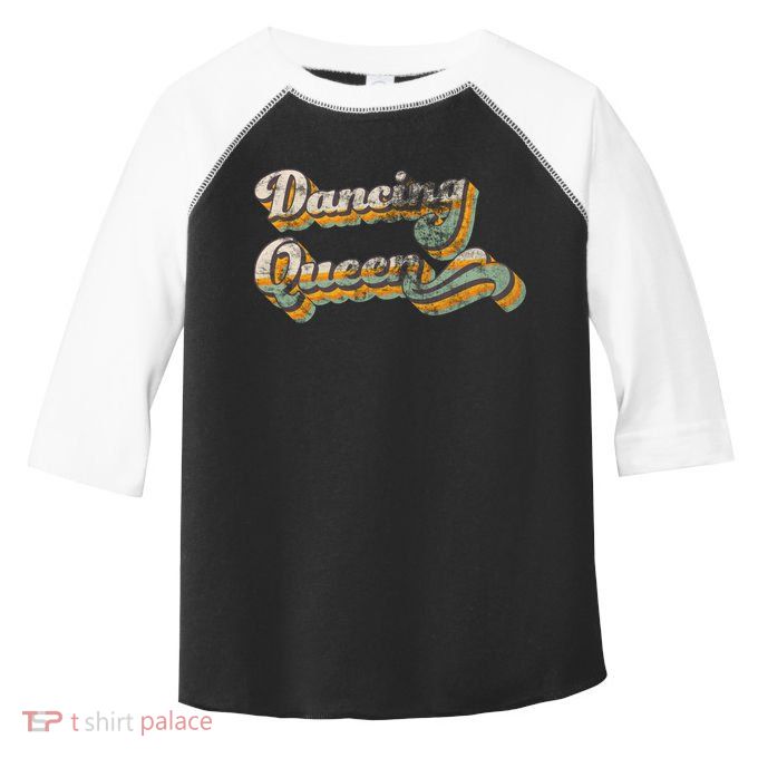 Dancing Queen Retro 1970s Vintage Gift Toddler Fine Jersey T-Shirt