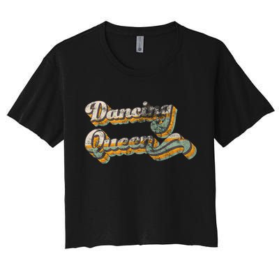 Dancing Queen Retro 1970s Vintage Gift Crop Top