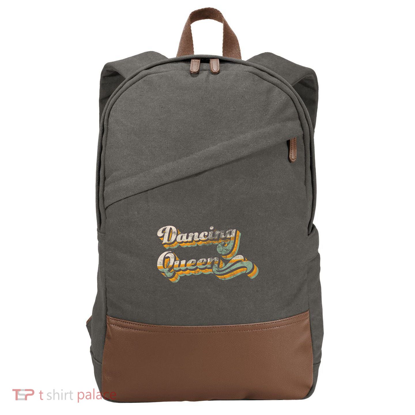 Dancing Queen Retro 1970s Vintage Gift Cotton Canvas Backpack