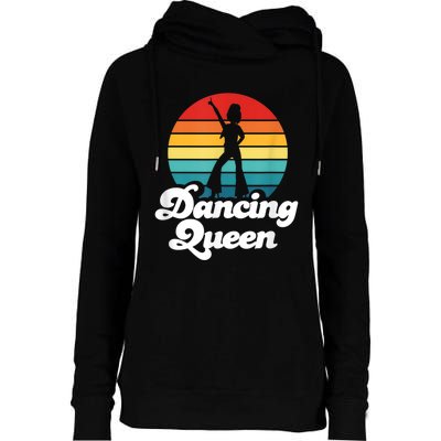 Dancing Queen Roller Disco Outfit 70s Costume For Women Womens Funnel Neck Pullover Hood