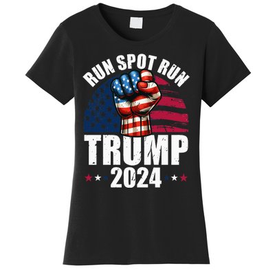 Debate Quote Run Spot Run Trump 2024 Election Campaign Women's T-Shirt