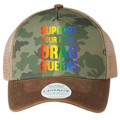 Drag Queen Support Your Local Drag Queens Premium Legacy Tie Dye Trucker Hat