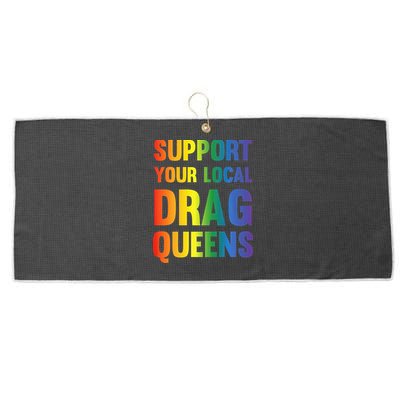 Drag Queen Support Your Local Drag Queens Premium Large Microfiber Waffle Golf Towel