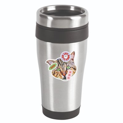 Drama Queen Sad Cat Funny & Ugly Cute 16oz Travel Tumbler