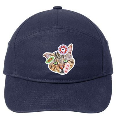 Drama Queen Sad Cat Funny & Ugly Cute 7-Panel Snapback Hat