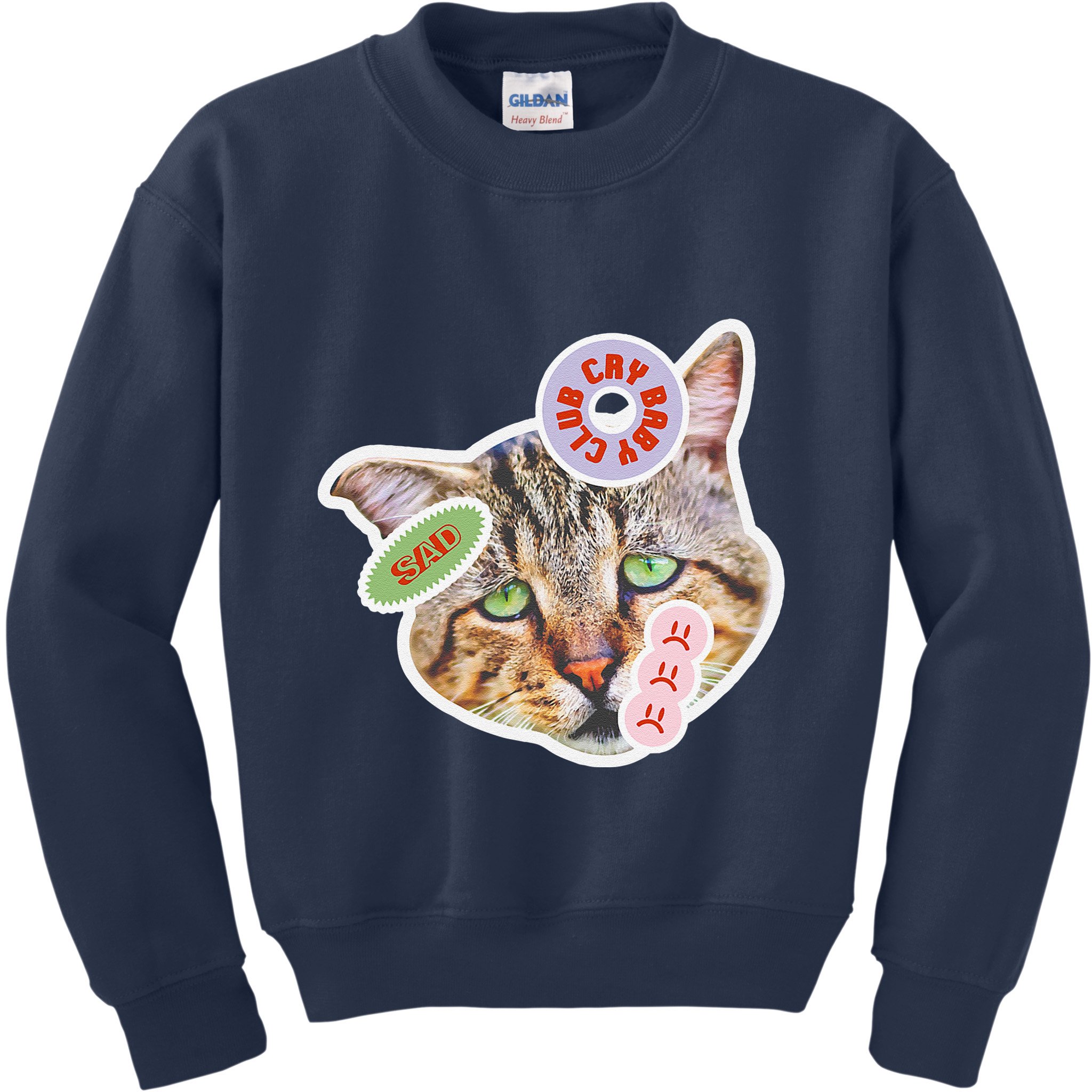 Drama Queen Sad Cat Funny & Ugly Cute Kids Sweatshirt