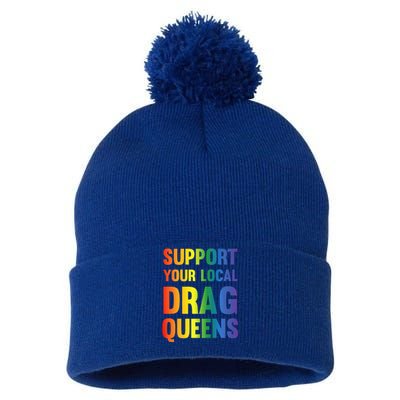 Drag Queen Support Your Local Drag Queens Pom Pom 12in Knit Beanie