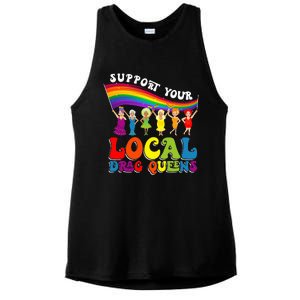 Drag Queen Support Your Local Drag Queens Ladies PosiCharge Tri-Blend Wicking Tank