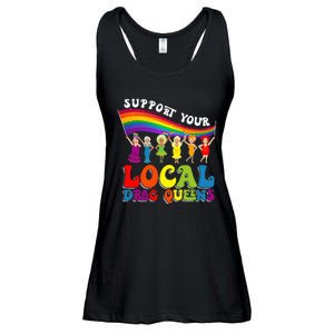 Drag Queen Support Your Local Drag Queens Ladies Essential Flowy Tank