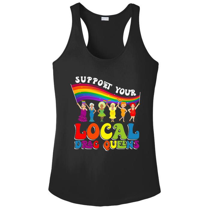 Drag Queen Support Your Local Drag Queens Ladies PosiCharge Competitor Racerback Tank